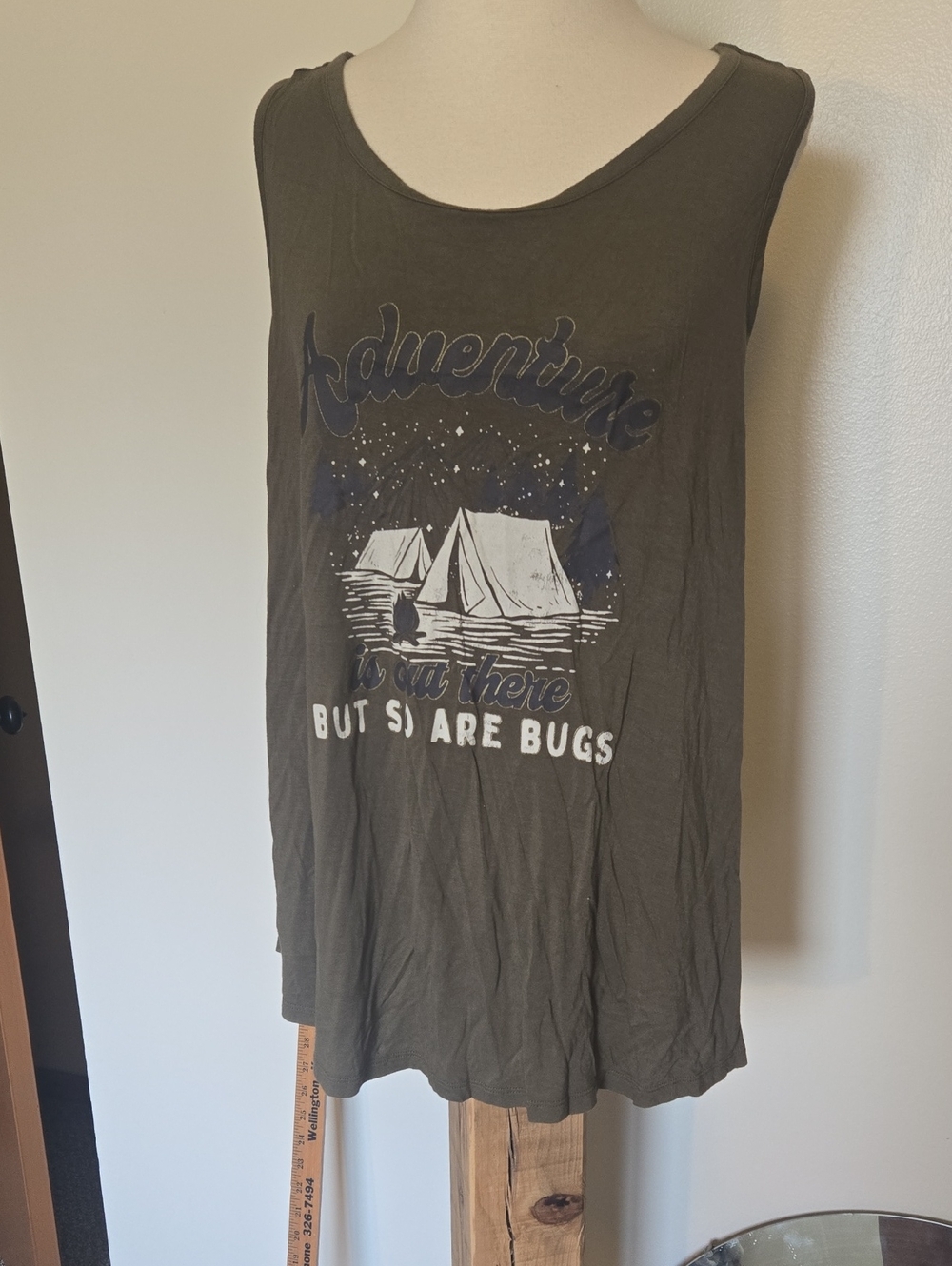 Mairices Nautica Olive Green 'Adventure' Graphic Tank Top